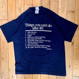 Vintage Y2K Tee Men's Large Blue FOTL Tag Heavy Single Stiched Statement Comedy